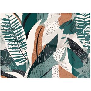 Warren Reed - Designer Autumn Tropical Leaves Green Brown Glass Chopping Board Green Warren Reed - Designer Autumn Tropical Leaves Green Brown Glass Chopping Board Green