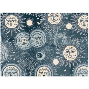 Warren Reed - Designer Silver Blue Moon & Stars Glass Chopping Board Blue Warren Reed - Designer Silver Blue Moon & Stars Glass Chopping Board Blue