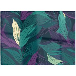 Warren Reed - Designer Green Purple Tropical Leaves Glass Chopping Board Green Warren Reed - Designer Green Purple Tropical Leaves Glass Chopping Board Green
