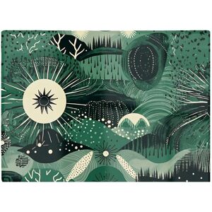 Warren Reed - Designer Abstract Green Moon Glass Chopping Board Green Warren Reed - Designer Abstract Green Moon Glass Chopping Board Green