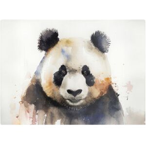 Warren Reed - Designer Panda Watercolour Glass Chopping Board in Brown Brown Warren Reed - Designer Panda Watercolour Glass Chopping Board in Brown Brown