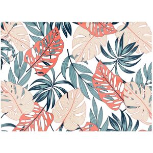 Warren Reed - Designer Tropical Leaf Pattern Glass Chopping Board in Green Green Warren Reed - Designer Tropical Leaf Pattern Glass Chopping Board in Green Green