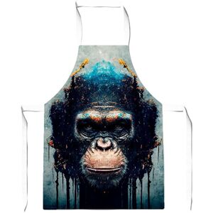 Warren Reed - Designer Gorilla Face Splashart Junior Apron in Brown Brown Warren Reed - Designer Gorilla Face Splashart Junior Apron in Brown Brown
