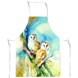 Warren Reed - Designer Barn Owls Watercolour Apron in Brown Brown Warren Reed - Designer Barn Owls Watercolour Apron in Brown Brown