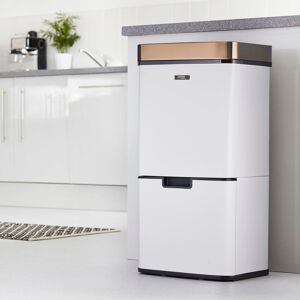 Cooks Professional Recycling Sensor Bin 75l White / Copper - Sensor Bin Cooks Professional Recycling Sensor Bin 75l White / Copper - Sensor Bin