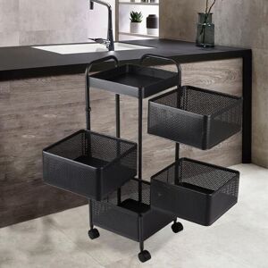 Hygrad Built to Survive 4 Tier Rolling Multi-purpose Metal Rotating Rolling Free Standing Detachable Mesh Potato/Fruits/Vegetable Storage Baskets Black Hygrad Built to Survive 4 Tier Rolling Multi-purpose Metal Rotating Rolling Free Standing Detachable Mesh Potato/Fruits/Vegetable Storage Baskets Black