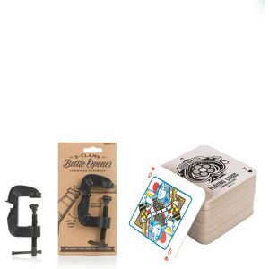 Suck UK G-Clamp Bottle Opener & Playing Card Drink Mats Multicolor Suck UK G-Clamp Bottle Opener & Playing Card Drink Mats Multicolor