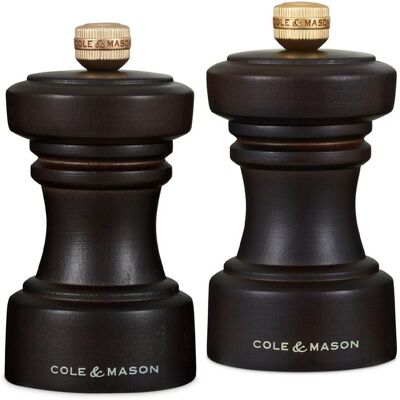 Cole & Mason Set of 2 Beech Wood Hoxton Salt & Pepper Mill Gift Set - Dark Brown Brown Cole & Mason Set of 2 Beech Wood Hoxton Salt & Pepper Mill Gift Set - Dark Brown Brown