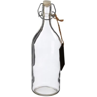 Orsina Crystal Storage Bottle With Pine Wood Lid, Personalized Clear Glassware, Transparent Drinking Bottle Clear Orsina Crystal Storage Bottle With Pine Wood Lid, Personalized Clear Glassware, Transparent Drinking Bottle Clear