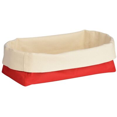 Orsina Folded Design Oval Bread Basket in Red Red Orsina Folded Design Oval Bread Basket in Red Red