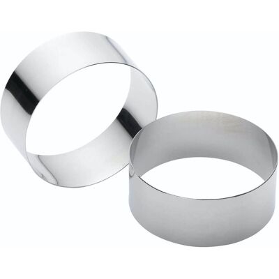 Kitchencraft - Set of 2 Cir Rings - Stainless Steel - Cooking Rings Kitchencraft - Set of 2 Cir Rings - Stainless Steel - Cooking Rings
