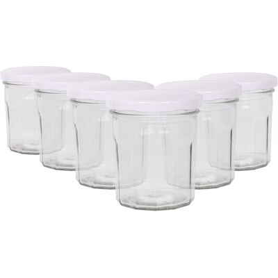 Argon - Jam Jars - 250ml - White lids - Tableware Argon - Jam Jars - 250ml - White lids - Tableware