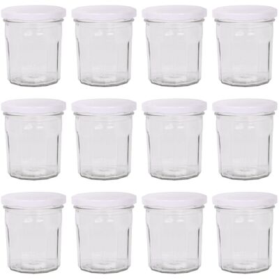 Argon - 12x250ml - White Lid - Jam Jars - Glass Jars Argon - 12x250ml - White Lid - Jam Jars - Glass Jars