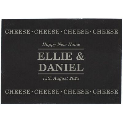 Personalised Memento Company Personalised Cheese Cheese Cheese Slate Cheese Board in Black Black Personalised Memento Company Personalised Cheese Cheese Cheese Slate Cheese Board in Black Black