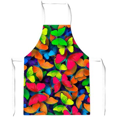 Warren Reed - Designer Rainbow Butterflies Junior Apron in Red Red Warren Reed - Designer Rainbow Butterflies Junior Apron in Red Red