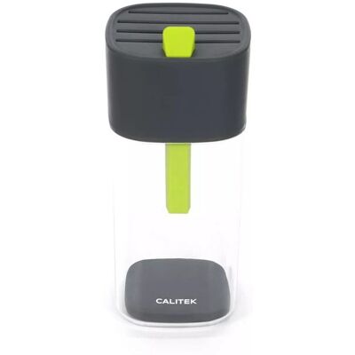 Calitek Knife Block Universal Kitchen Knife Storage Holder Rack with Sharpener Grey/Green in Grey Grey Calitek Knife Block Universal Kitchen Knife Storage Holder Rack with Sharpener Grey/Green in Grey Grey