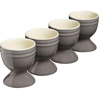 Cooks Professional Set of 4 Colourful Stoneware Egg Cups Dishwasher & Microwave Safe in Grey Grey Cooks Professional Set of 4 Colourful Stoneware Egg Cups Dishwasher & Microwave Safe in Grey Grey