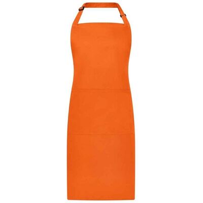 Brand Lab Bibbed Full Apron in Orange Orange Brand Lab Bibbed Full Apron in Orange Orange