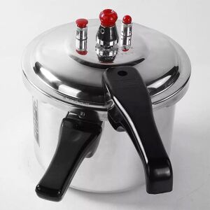 VOGREX 9 Litre Home Dual Handle aluminum Pressure Cooker Kitchen Catering Cookware in Silver Silver VOGREX 9 Litre Home Dual Handle aluminum Pressure Cooker Kitchen Catering Cookware in Silver Silver