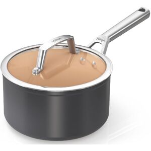 Ninja Saucepan Non-Stick Extended Life Ceramic 20cm with Glass Lid CW90220UK in Grey Grey Ninja Saucepan Non-Stick Extended Life Ceramic 20cm with Glass Lid CW90220UK in Grey Grey