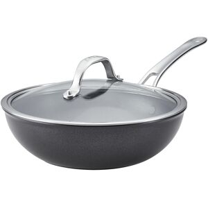 Anolon Black 'X SearTech' Induction Suitable Non Stick Wok With Lid Black Anolon Black 'X SearTech' Induction Suitable Non Stick Wok With Lid Black