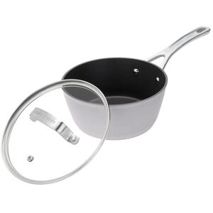 Laura Ashley Forged Aluminium Non-stick Saucepan with Glass Lid 20cm - Dark Dove Grey Grey Laura Ashley Forged Aluminium Non-stick Saucepan with Glass Lid 20cm - Dark Dove Grey Grey