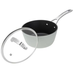 Laura Ashley 20cm Non Stick Saucepan 2.6l With Lid Forged Aluminium - Sage Leaf Laura Ashley 20cm Non Stick Saucepan 2.6l With Lid Forged Aluminium - Sage Leaf