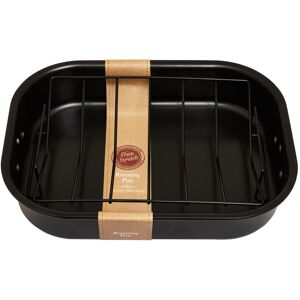 Orsina Large Black Roasting Tin With Rack, Non-Stick Carbon Steel Tin For Even Roasting, Includes Removable Rack Black Orsina Large Black Roasting Tin With Rack, Non-Stick Carbon Steel Tin For Even Roasting, Includes Removable Rack Black