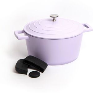 MasterClass 2pc Cookware Set with Lavender Non-Stick Cast Aluminium Casserole Dish, 24cm/4 Litre & 3pc Silicone Handle Cover Set - Gift Boxed Lavender MasterClass 2pc Cookware Set with Lavender Non-Stick Cast Aluminium Casserole Dish, 24cm/4 Litre & 3pc Silicone Handle Cover Set - Gift Boxed Lavender