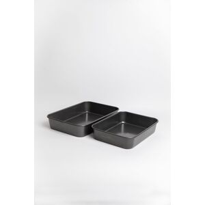 Masterclass Dark Grey Non-Stick Roasting Pan Set - Large 39x28cm, Medium 34x26cm Masterclass Dark Grey Non-Stick Roasting Pan Set - Large 39x28cm, Medium 34x26cm