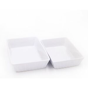 World of Flavours 2pc Lasagne Dish Set with Medium Ceramic Baking Dish & Large Ceramic Baking Dish in White White World of Flavours 2pc Lasagne Dish Set with Medium Ceramic Baking Dish & Large Ceramic Baking Dish in White White
