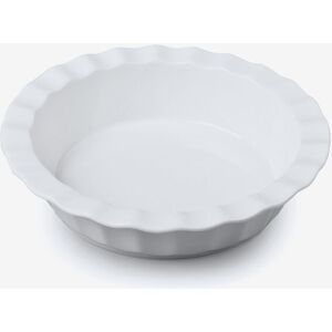 WM Bartleet & Sons Porcelain Deep Round Crinkle Rim Pie Dish 17cm in White White WM Bartleet & Sons Porcelain Deep Round Crinkle Rim Pie Dish 17cm in White White