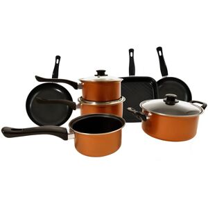 Carter & Clay 10 Piece Cookware Pots & Pans Set in Copper Copper Carter & Clay 10 Piece Cookware Pots & Pans Set in Copper Copper