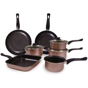 Carter & Clay 10 Piece Cookware Pots & Pans Set in Rose Gold Rose Gold Carter & Clay 10 Piece Cookware Pots & Pans Set in Rose Gold Rose Gold