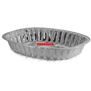 Caroline Oval Roasting Tray in Silver Silver Caroline Oval Roasting Tray in Silver Silver