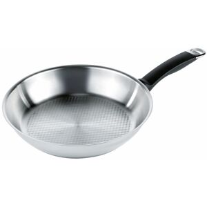 Kuhn Rikon Silver Star Uncoated Stainless Steel Induction Safe Frying Pan with Waffle Base, 20cm Silver Kuhn Rikon Silver Star Uncoated Stainless Steel Induction Safe Frying Pan with Waffle Base, 20cm Silver