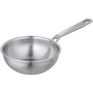 Kuhn Rikon Culinary Fiveply Stainless Steel & Aluminium Uncoated Induction Safe Chef's Pan, 20cm in Silver Silver Kuhn Rikon Culinary Fiveply Stainless Steel & Aluminium Uncoated Induction Safe Chef's Pan, 20cm in Silver Silver