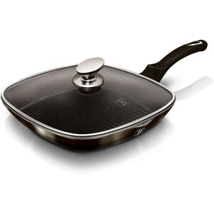 EONLION Non-Stick Grill Griddle Pan, Black Steak Skillet with Lid Black EONLION Non-Stick Grill Griddle Pan, Black Steak Skillet with Lid Black