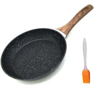 SPETLEK Non Stick Black Frying Pan Ceramic Granite Marble Coated Pan for Gas Black SPETLEK Non Stick Black Frying Pan Ceramic Granite Marble Coated Pan for Gas Black
