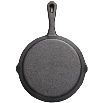 VOGREX Set of 3 Cast Iron Non Stick Skillet Griddle Cooking Pan Pre-Seasoned Frying Pan in Black Black VOGREX Set of 3 Cast Iron Non Stick Skillet Griddle Cooking Pan Pre-Seasoned Frying Pan in Black Black