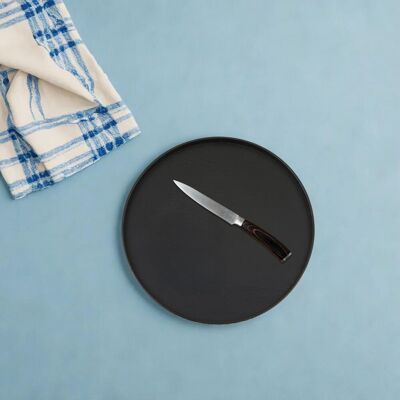 Orsina Functional Design Black Flan Dish, Non-Stick Carbon Steel Tart Dish For Even Baking, Durable Round Bakeware Black Orsina Functional Design Black Flan Dish, Non-Stick Carbon Steel Tart Dish For Even Baking, Durable Round Bakeware Black