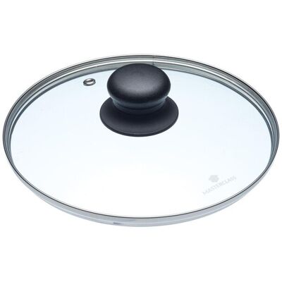 MasterClass 20cm Glass Saucepan Lid - Fits 20cm Pans - Oven Safe MasterClass 20cm Glass Saucepan Lid - Fits 20cm Pans - Oven Safe
