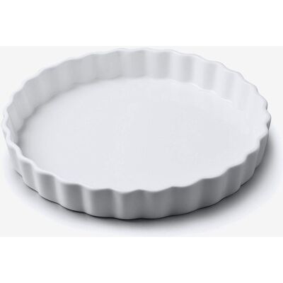 WM Bartleet & Sons - Porcelain Round Flan Dish - White - 22cm - Dish WM Bartleet & Sons - Porcelain Round Flan Dish - White - 22cm - Dish