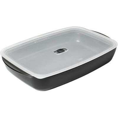 Kuhn Rikon Easy Glass Non-Stick 3.6L Oven Dish/Baking Dish with Lid, Large - 38 x 24 x 6.5cm in Grey Size: 38 x 24 x 6.5 cm Grey 38 x 24 x 6.5 cm Kuhn Rikon Easy Glass Non-Stick 3.6L Oven Dish/Baking Dish with Lid, Large - 38 x 24 x 6.5cm in Grey Size: 38 x 24 x 6.5 cm Grey 38 x 24 x 6.5 cm