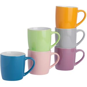 Argon Tableware Coloured Coffee Mugs - 350ml - Summer Meadow - Pack of 6