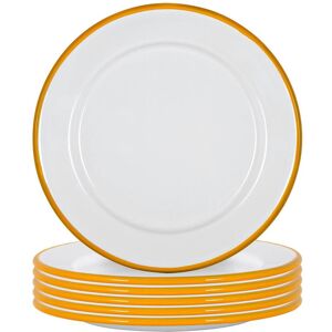 Argon Tableware White Enamel Side Plates 20cm Pack of 6