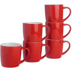 Argon Tableware Coloured Coffee Mugs - 350ml - Pack of 6