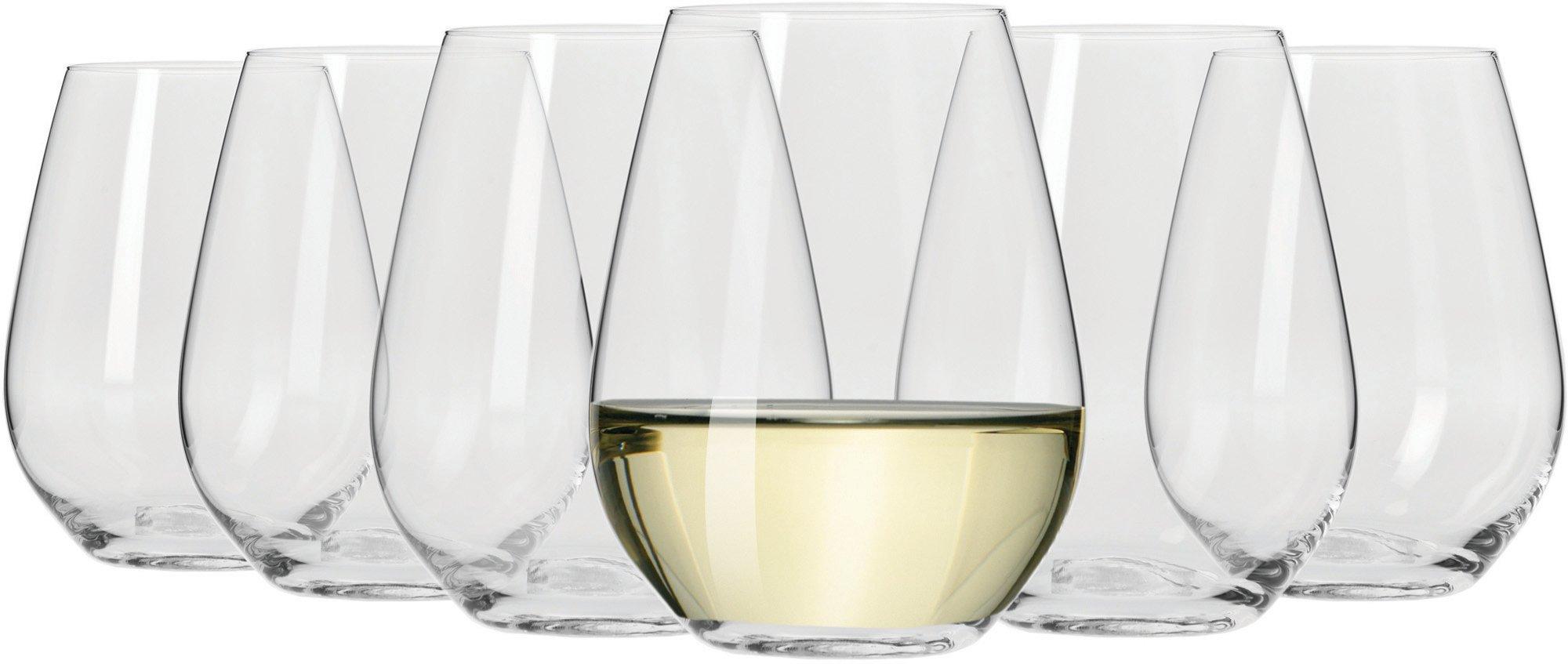 Maxwell & Williams Vino Set of 6 400ml Stemless White Wine Glasses