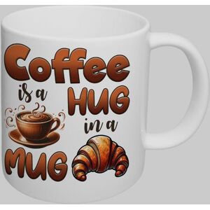 Simply Stunning Mugs Handcrafted Ceramic Coffee Mug 'Coffee is a Hug in a Mug' in White White Simply Stunning Mugs Handcrafted Ceramic Coffee Mug 'Coffee is a Hug in a Mug' in White White