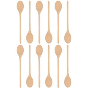 Argon Tableware Wooden Cooking Spoons - 35cm - Pack of 12 in Brown Brown Argon Tableware Wooden Cooking Spoons - 35cm - Pack of 12 in Brown Brown